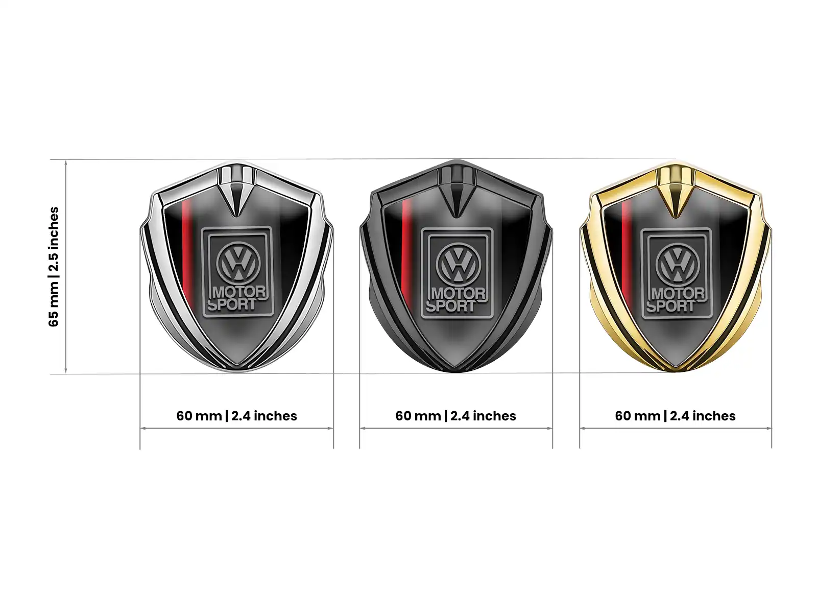 VW Metal Emblem Badge Pro Edition Standard Size